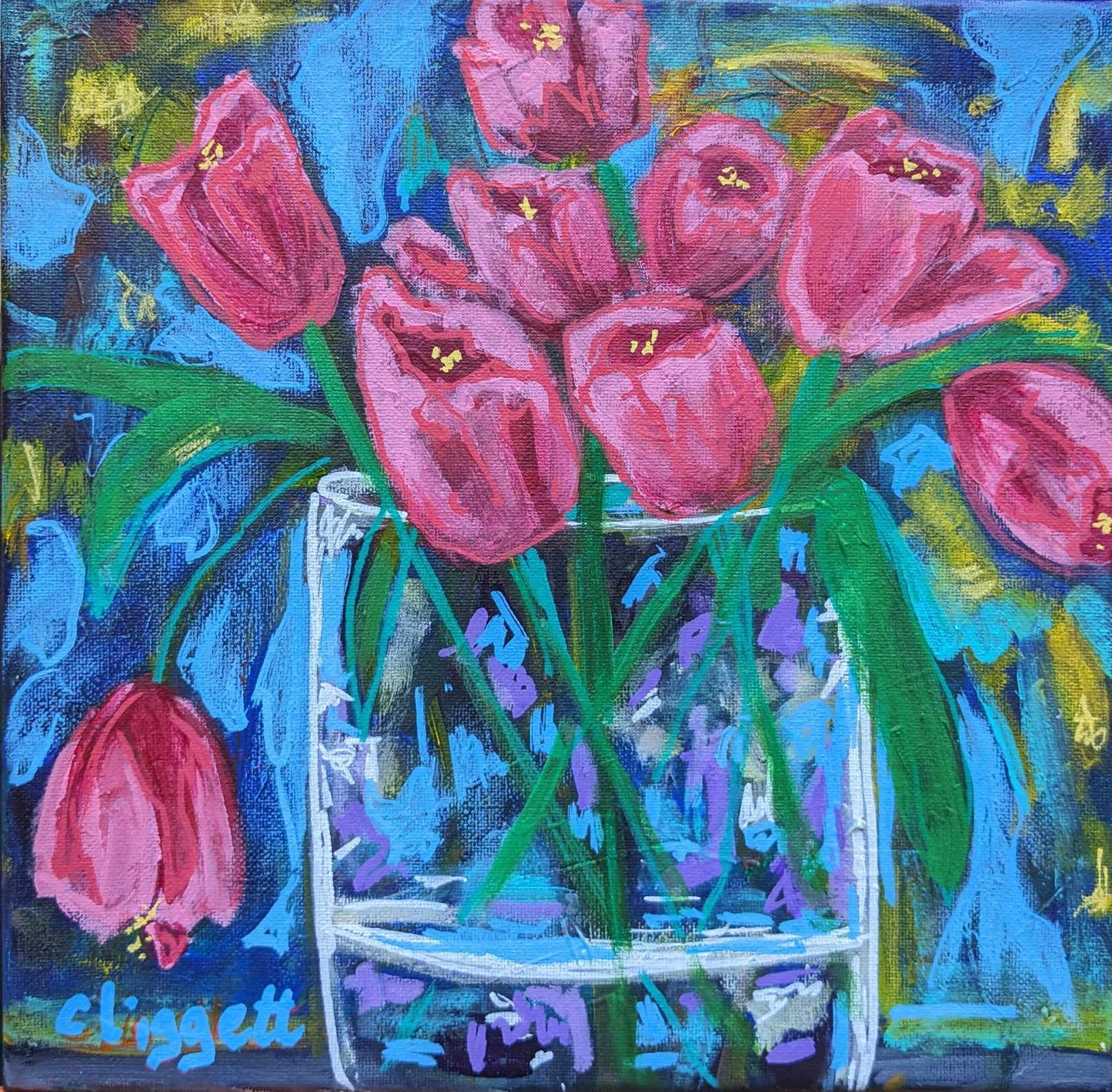 Whimsical tulips