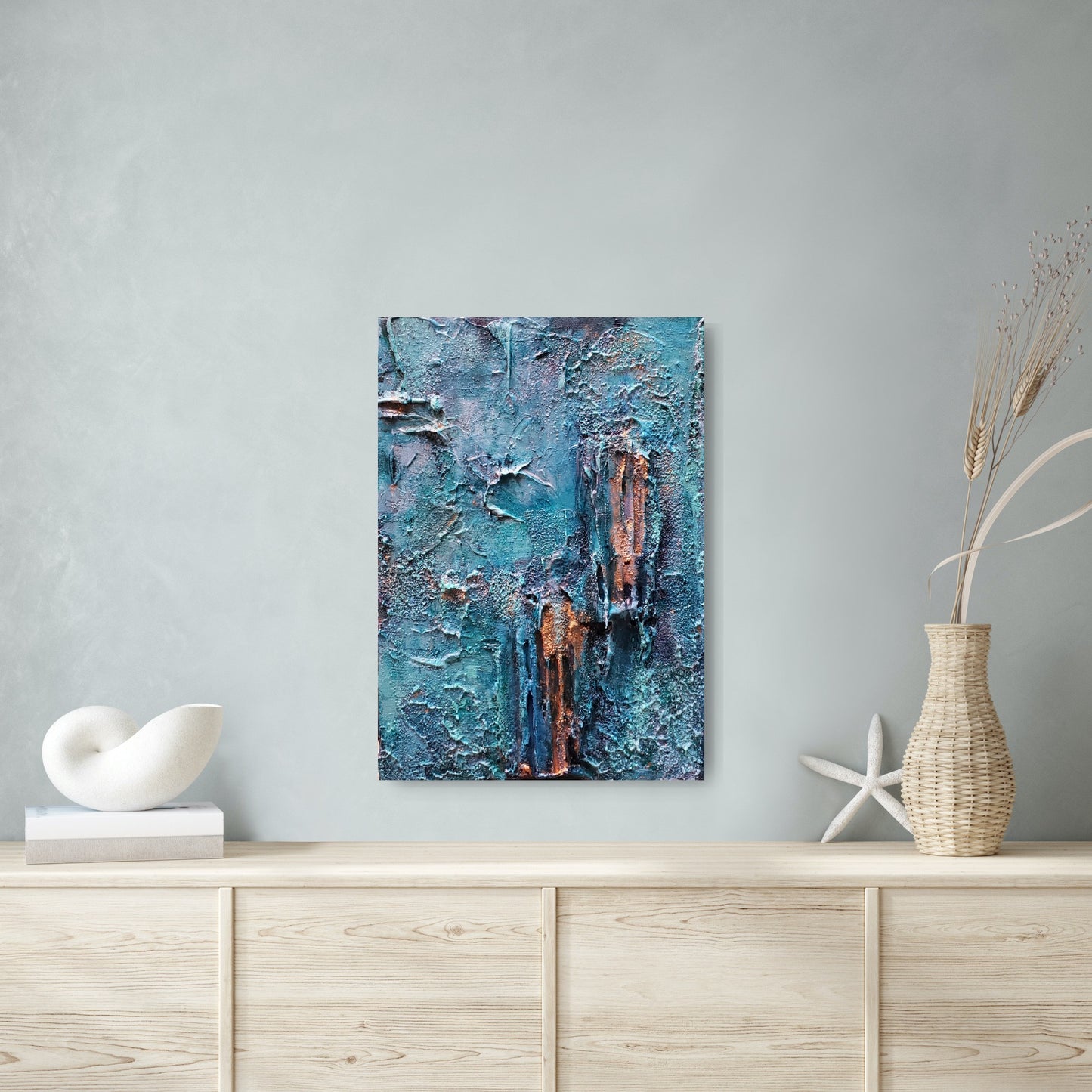 Blue Amethyst on wall